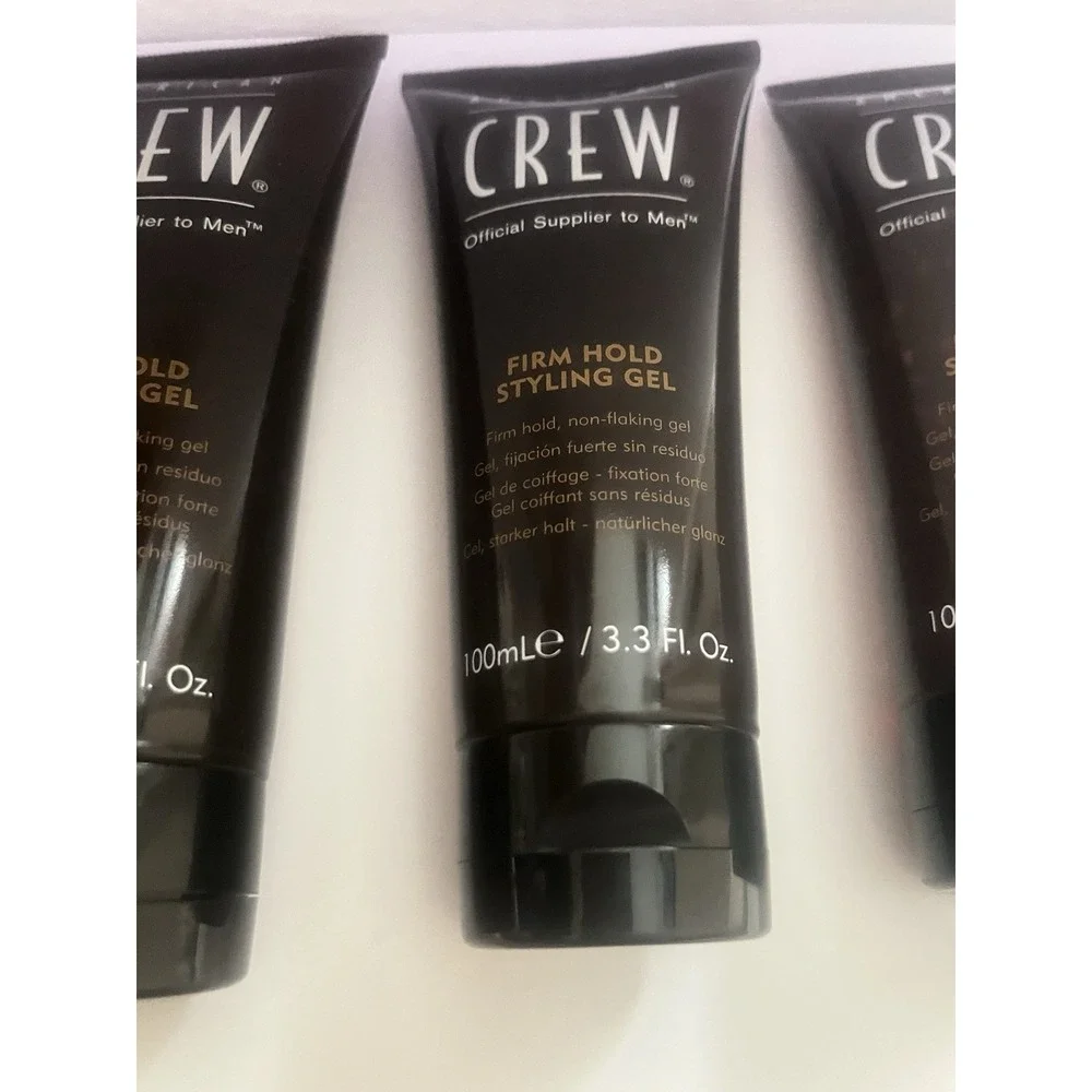 American Crew Firm Hold Styling Gel Unisex 3.3oz Clear New Set of 3 Alcohol Free